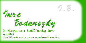 imre bodanszky business card